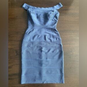 Herve leger navy blue bandage dress